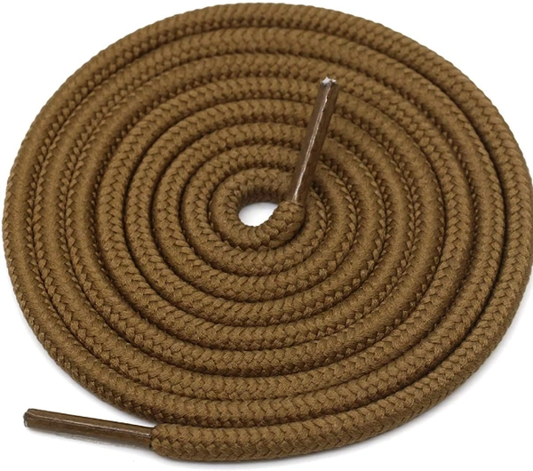 GRAH SANGRAH® (2 Pair) Shoelaces for Thick Round Climbing, Hiking, Boot, Running , Sport Shoes Laces  - 120 CM, Light Brown